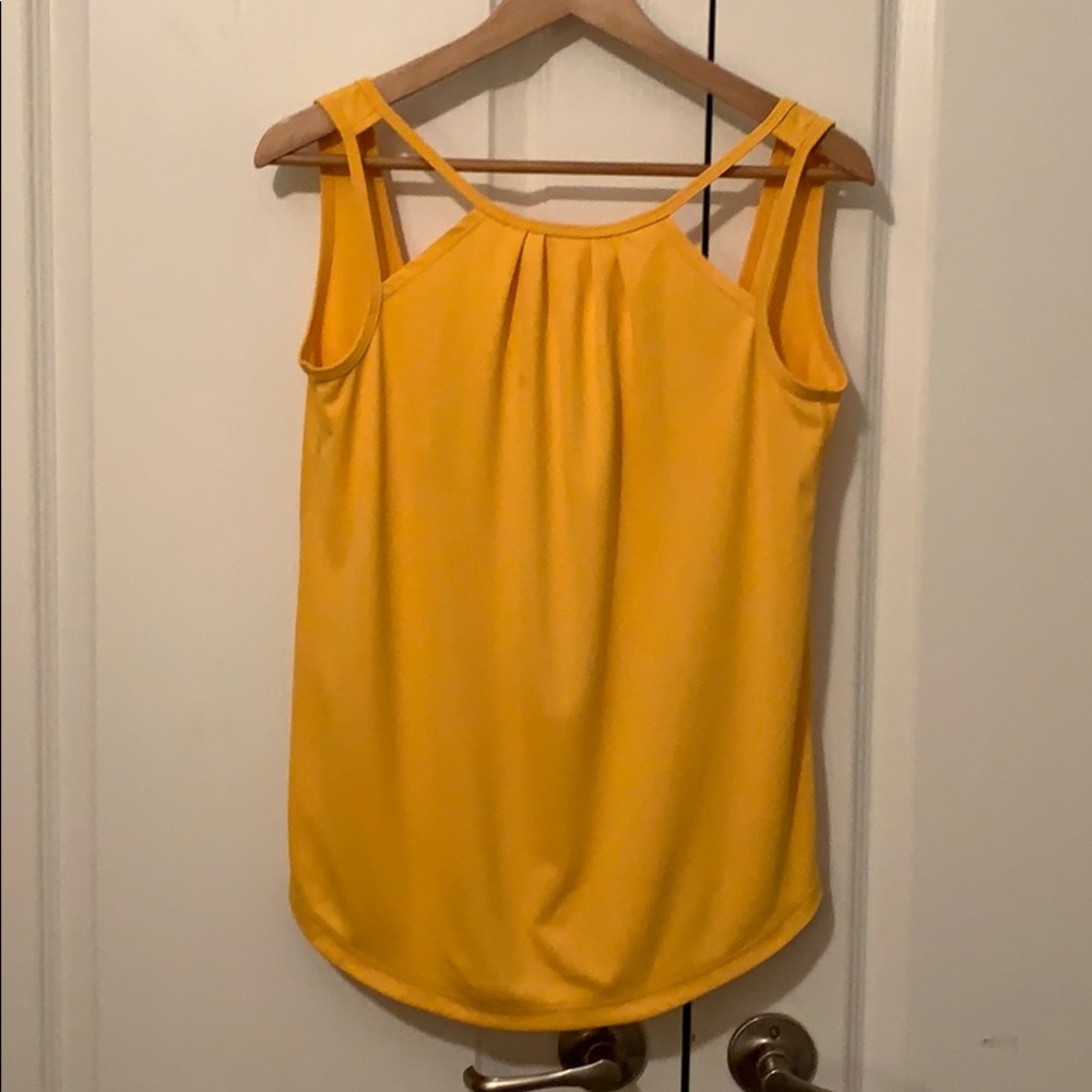 Yellow yoga top
